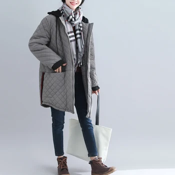 2019 New Winter Plus Size Loose Medium long Jacket Women Warm Thick Hooded Splicing Down Cotton Parka Overcoat cc1161
2019 New Winter Plus Size Loose Medium long Jacket Women Warm Thick Hooded Splicing Down Cotton Parka Overcoat cc1161