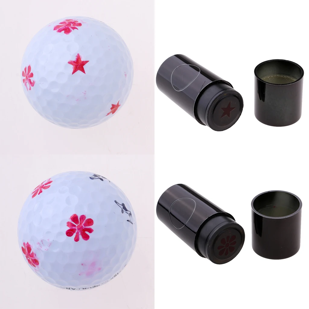 2pcs Plastic + Silicone Golf Ball Stamper Golf Marker Seal Impression Golf Ball Symbol Golfer Stamp Training Aids Flower Star 2pcs Plastic + Silicone Golf Ball Stamper Golf Marker Seal Impression Golf Ball Symbol Golfer Stamp Training Aids Flower Star