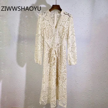 ZIWWSHAOYU Summer Women Elegant Vintage Hollow Out Midi Dress Runway Designer Ladies Drawstring Waist V-Neck White Loose Dresses
ZIWWSHAOYU Summer Women Elegant Vintage Hollow Out Midi Dress Runway Designer Ladies Drawstring Waist V-Neck White Loose Dresses