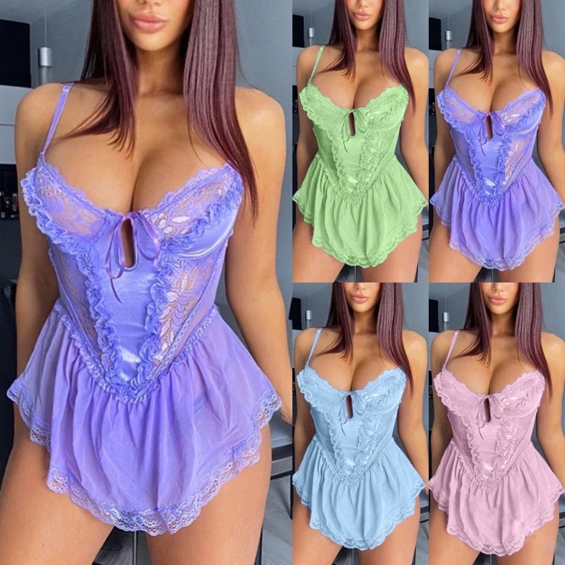 Women's Solid Sexy Lingerie Suspender Dress Cute Lady Girls Soft Pajamas Female Nightdress Home Clothes
Women's Solid Sexy Lingerie Suspender Dress Cute Lady Girls Soft Pajamas Female Nightdress Home Clothes