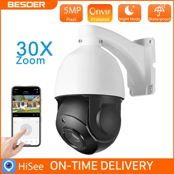 

BESDER 5MP 4MP 2MP PTZ H.265 30X ZOOM IP Camera Outdoor Onvif Waterproof Mini Speed Dome Camera IR 50M P2P CCTV Security Camera