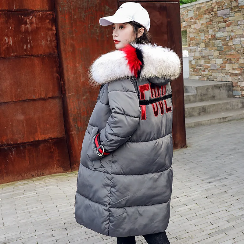 Фото Парка 2019 зимняя куртка женское длинное пуховое пальто большого размера из хлопка