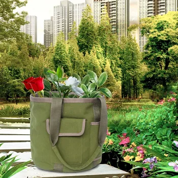 Multifunction Bucket Tool Bag Portable Toolkit Canvas Tool Bucket Home Garden Hardware Tool Organizer Bags