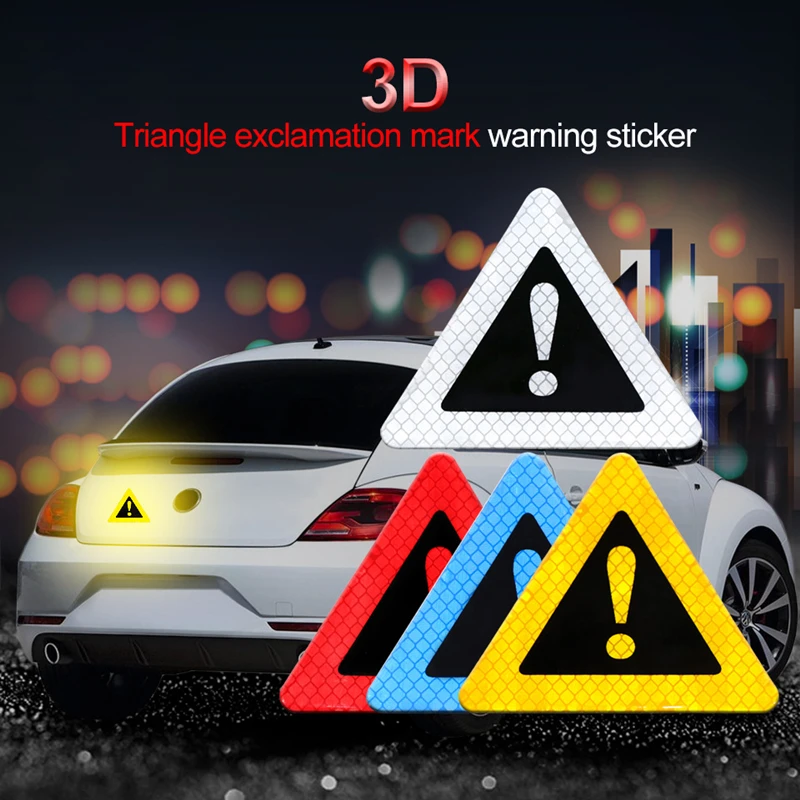 Universal Car Reflective Stickers Triangle Exclamation Mark Warning Sign Sticker Night Driving Safety Anti-Collision Car Decal
Universal Car Reflective Stickers Triangle Exclamation Mark Warning Sign Sticker Night Driving Safety Anti-Collision Car Decal