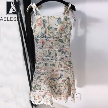 AELESEEN Runway Fashion Mini Dress Women 2020 High Quality Designer Summer Dress Spaghetti Strap Flower Print Ruffles Bow Dress
AELESEEN Runway Fashion Mini Dress Women 2020 High Quality Designer Summer Dress Spaghetti Strap Flower Print Ruffles Bow Dress