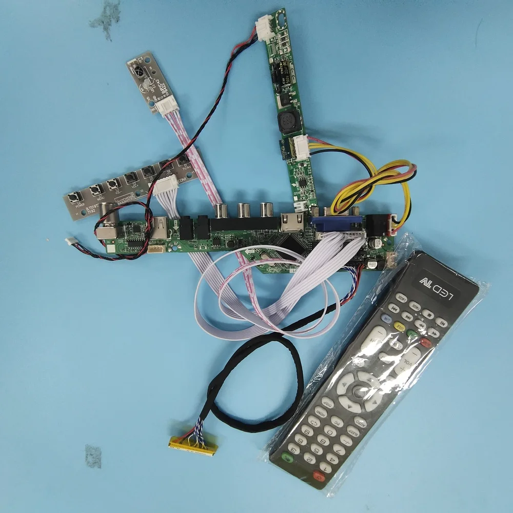 Комплект для M170ETN01.3 Панель Экран плата контроллера 17 "ТВ AV USB ЖК-дисплей 30pin DIY CVBS