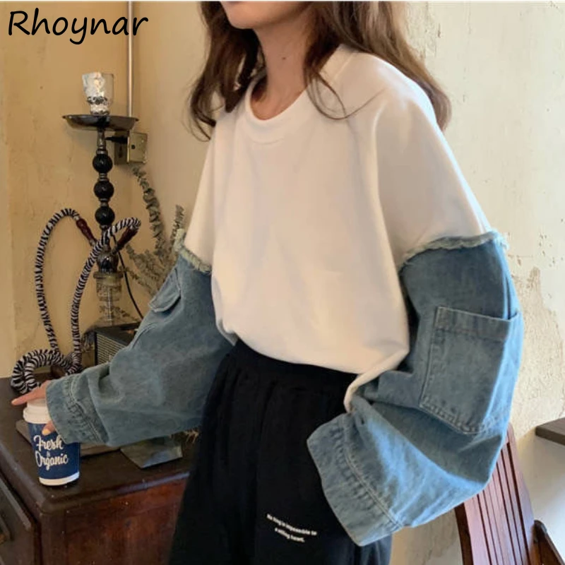 Sweatshirts Women Fashion Batwing Sleeve Baggy Patchwork Simple O-Neck Cropped Female Clothes Minimalist Design Mujer Vintage
Sweatshirts Women Fashion Batwing Sleeve Baggy Patchwork Simple O-Neck Cropped Female Clothes Minimalist Design Mujer Vintage