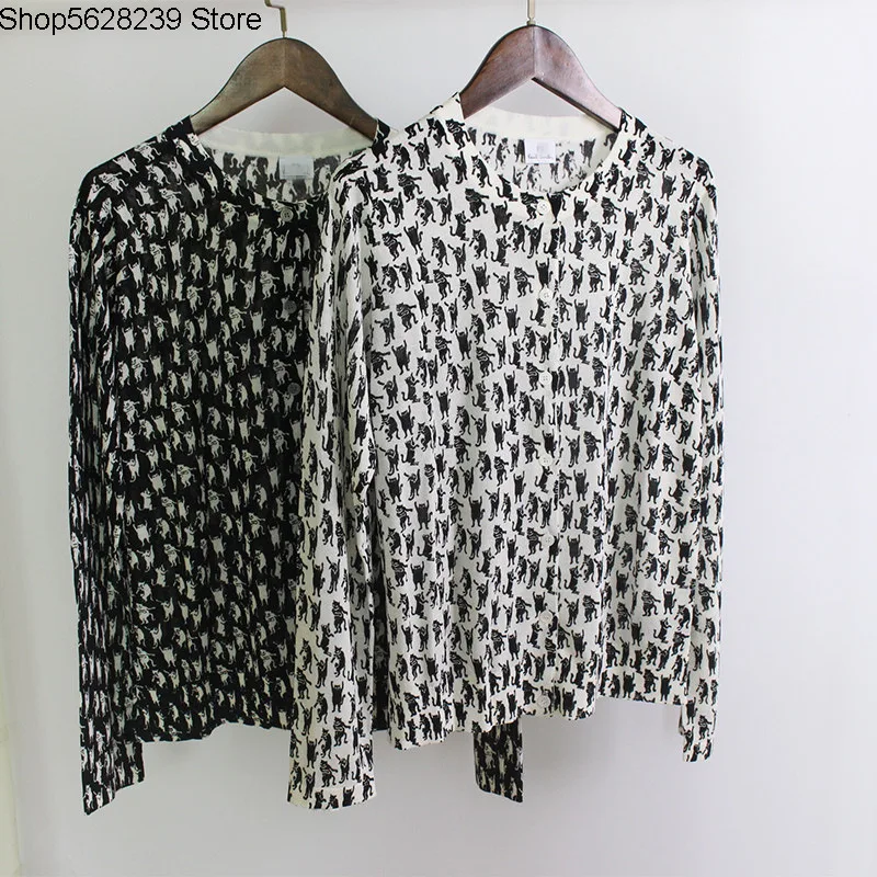 Ps Pure Fun Cat Round Neck 100% Hemp Printing Age Reduction Long Sleeve Thin Section Sun Protection Knitting Cardigan Female
Ps Pure Fun Cat Round Neck 100% Hemp Printing Age Reduction Long Sleeve Thin Section Sun Protection Knitting Cardigan Female