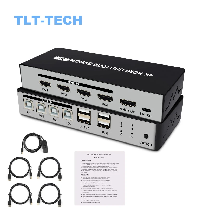 4 порта USB KVM HDMI-совместимый переключатель 4 в 1 выключатель Hotkey 4K x 2K @ 30 Гц 3D для ноутбука, ПК, PS4, Xbox HDTV
4 порта USB KVM HDMI-совместимый переключатель 4 в 1 выключатель Hotkey 4K x 2K @ 30 Гц 3D для ноутбука, ПК, PS4, Xbox HDTV
