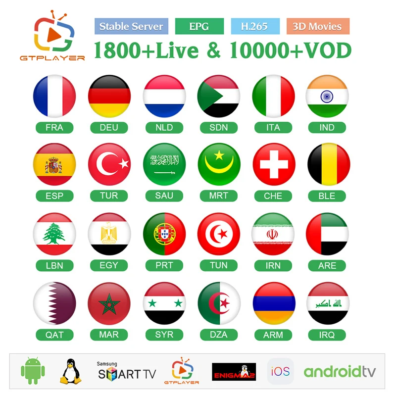 GTmedia G1 Android 7.1 France IP TV Box Quad Core ProTV Set Top Box G2 1 Year IPTV Belgium Dutch French Algeria Arabic IPTV
GTmedia G1 Android 7.1 France IP TV Box Quad Core ProTV Set Top Box G2 1 Year IPTV Belgium Dutch French Algeria Arabic IPTV