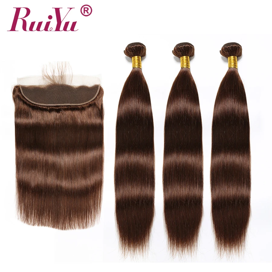 Straight Hair Bundles With Frontal Brazilian Hair Weave Bundles Light Brown Colored Lace Frontal With Bundles RUIYU Non Remy
Straight Hair Bundles With Frontal Brazilian Hair Weave Bundles Light Brown Colored Lace Frontal With Bundles RUIYU Non Remy
