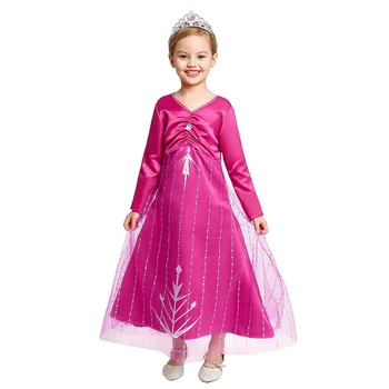 MUABABY Girls Elsa 2 Evening Princess Dress Up Long Sleeve Ruched V Neck Ball Gown Clothes Children Birthday Party Fancy Costume 
MUABABY Girls Elsa 2 Evening Princess Dress Up Long Sleeve Ruched V Neck Ball Gown Clothes Children Birthday Party Fancy Costume