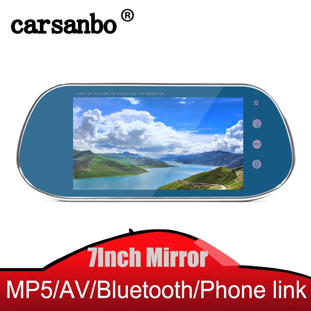 Car 7 inch Rear view Mirror Monitor Full Touch Screen LCD monitors with USB SD Bluetooth Support mirror link Android phone
Car 7 inch Rear view Mirror Monitor Full Touch Screen LCD monitors with USB SD Bluetooth Support mirror link Android phone