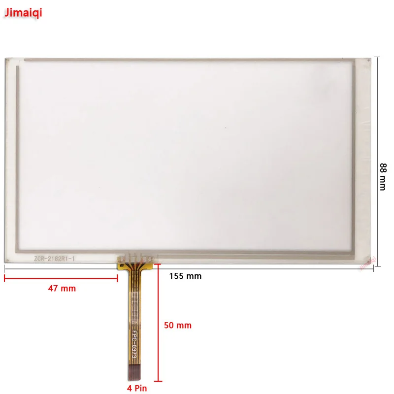 6 2 "дюймовый 4 линии ZCR-2182R1-5 1 резистивный сенсорный экран для 155 мм * 88 gps