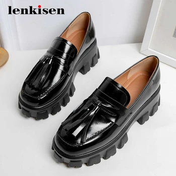 Lenkisen autumn new shoes women fringe pendant high quality round toe med square heel slip on thick bottom waterproof pumps L79
Lenkisen autumn new shoes women fringe pendant high quality round toe med square heel slip on thick bottom waterproof pumps L79