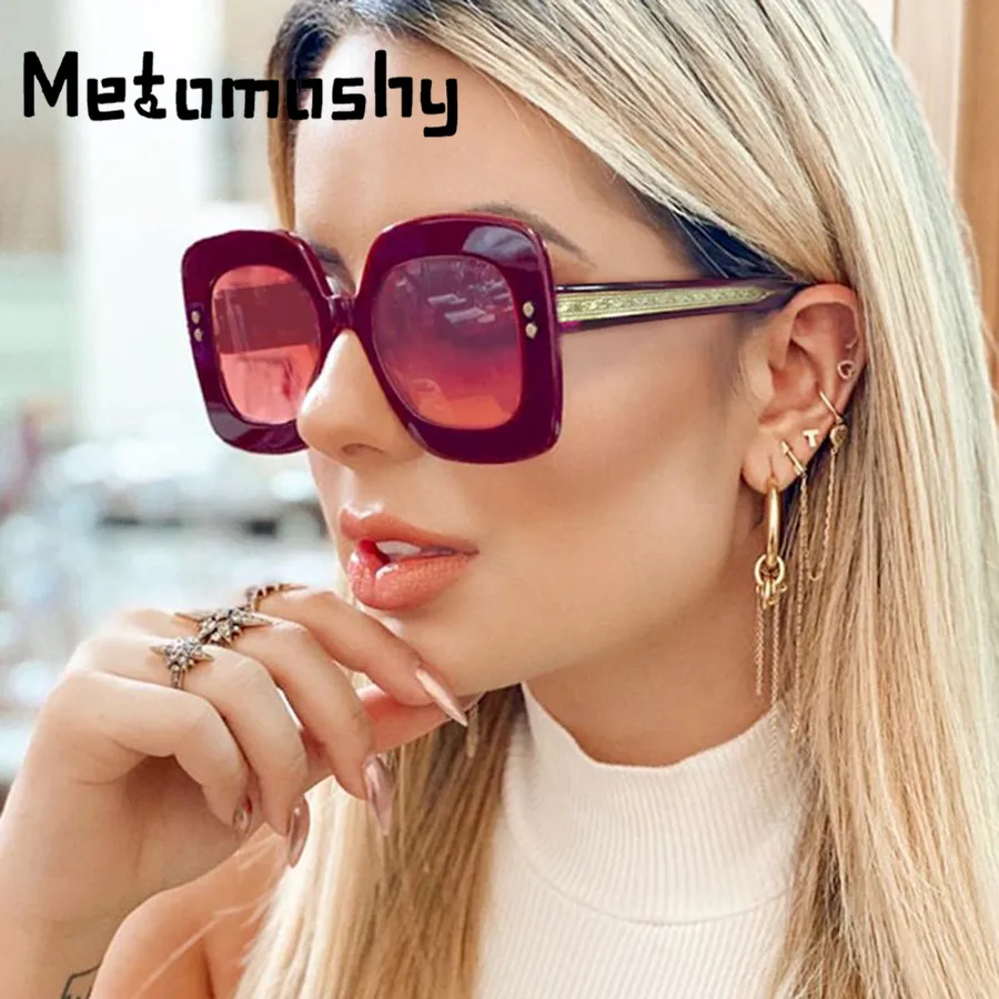 2020 Oversize Square Sunglasses Women Black Red Mirror Brand Sunglasses Fashion Ladies Tea Gradient Lens Shades Sunglasses Men
2020 Oversize Square Sunglasses Women Black Red Mirror Brand Sunglasses Fashion Ladies Tea Gradient Lens Shades Sunglasses Men