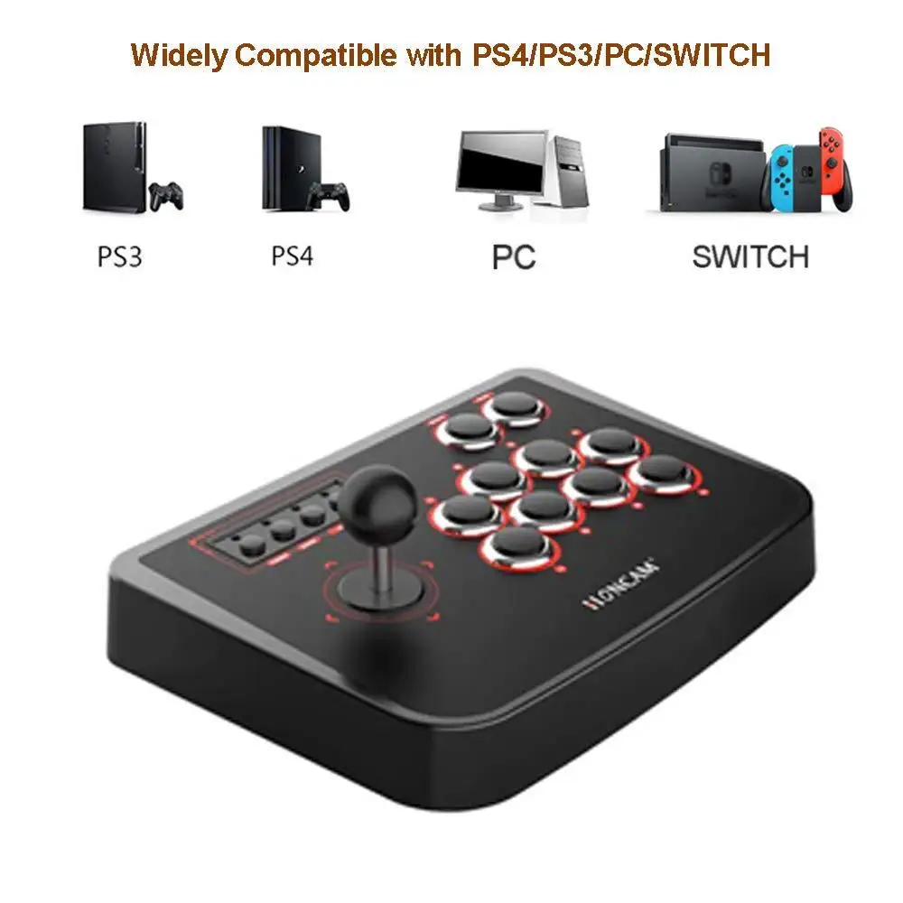 Pc/PS3/PS4/SWITCH/Android rocker 5-in-1 fighting joystick game cradle without booting
Pc/PS3/PS4/SWITCH/Android rocker 5-in-1 fighting joystick game cradle without booting