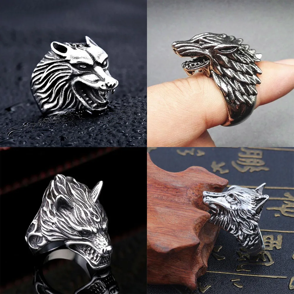 Fashion Domineering Personality Wolf Head Ring Unisex Stainless Steel Wolf King Ring Creative Simple Wolf Ring
Fashion Domineering Personality Wolf Head Ring Unisex Stainless Steel Wolf King Ring Creative Simple Wolf Ring