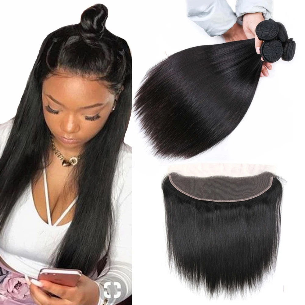Luxediva Peruvian Straight Hair Weave Bundles With Lace Frontal Human Hair Bundles With 13*4 Frontal Closure Remy Extensions
Luxediva Peruvian Straight Hair Weave Bundles With Lace Frontal Human Hair Bundles With 13*4 Frontal Closure Remy Extensions