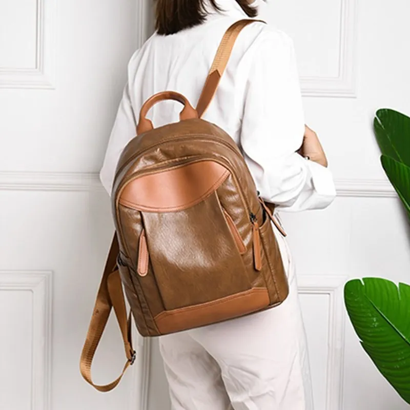 Fashion Simple PU Female Backpack Multifunction High Capacity Anti-theft Women's Bags Comfortable Wild waterproof Travel Bagpack
Fashion Simple PU Female Backpack Multifunction High Capacity Anti-theft Women's Bags Comfortable Wild waterproof Travel Bagpack