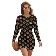 Chihuahua Dress Long Sleeve Spandex Ladies Bodycon Autumn Wholesale Classic Pattern One-Piece Dress
Chihuahua Dress Long Sleeve Spandex Ladies Bodycon Autumn Wholesale Classic Pattern One-Piece Dress