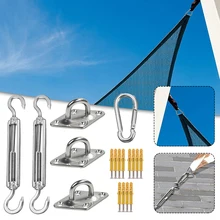 Sun Shade Sail Canopy Accessory 24pcs/set 304 Stainless Steel Hardware Kit Turnbuckle Pad Eye Carabiner Clip Hook Screws Silver
Sun Shade Sail Canopy Accessory 24pcs/set 304 Stainless Steel Hardware Kit Turnbuckle Pad Eye Carabiner Clip Hook Screws Silver