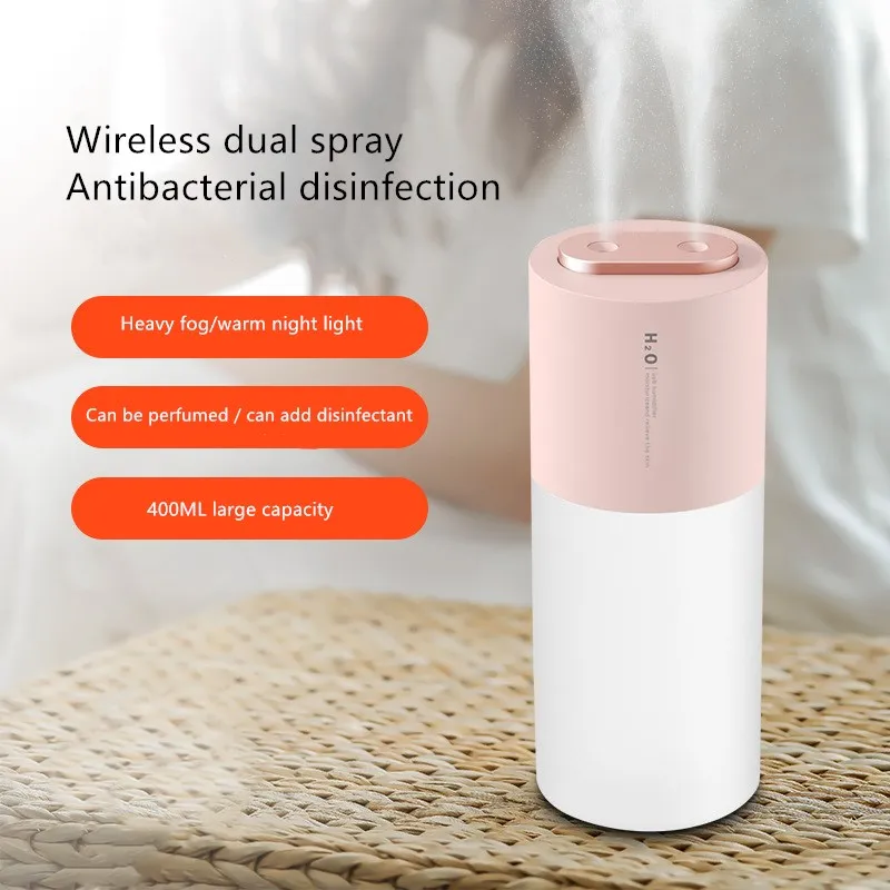 2020 Air Humidifier 400ML Portable Aroma Essential Oil Diffuser for Home Car USB Fogger Mist Maker with LED Night Lamp
2020 Air Humidifier 400ML Portable Aroma Essential Oil Diffuser for Home Car USB Fogger Mist Maker with LED Night Lamp