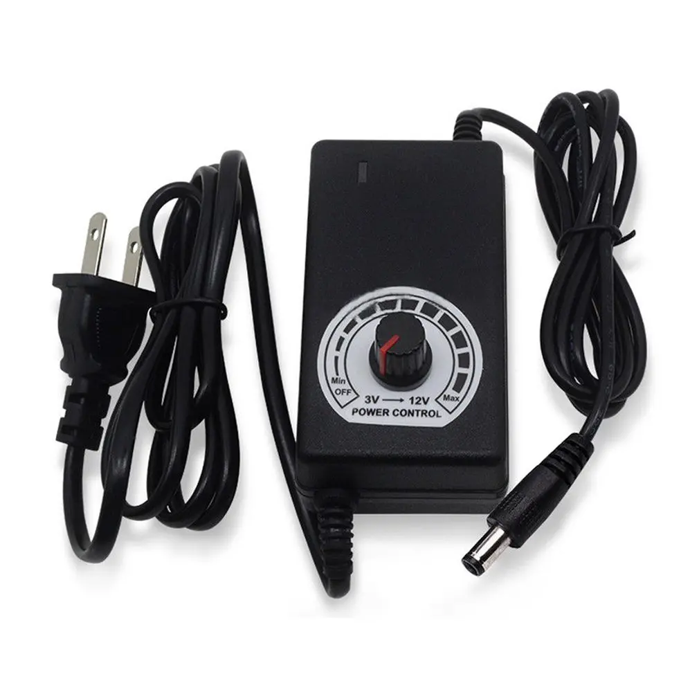 24W 2A 3-12V AC/DC Adjustable Power Adapter US Plug Supply Adapter Motor Speed Control Parts for Monitor LED Light
24W 2A 3-12V AC/DC Adjustable Power Adapter US Plug Supply Adapter Motor Speed Control Parts for Monitor LED Light