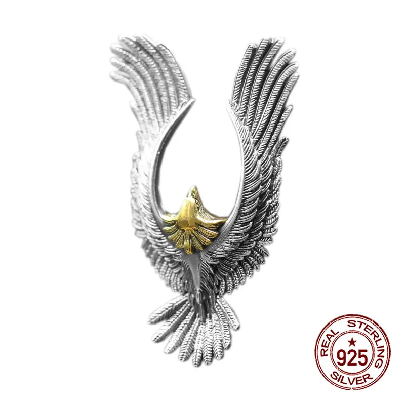925 sterling silver pendant personalized fashion Indian style pendant feather flying eagle styling gift for lovers 2019 new 
925 sterling silver pendant personalized fashion Indian style pendant feather flying eagle styling gift for lovers 2019 new