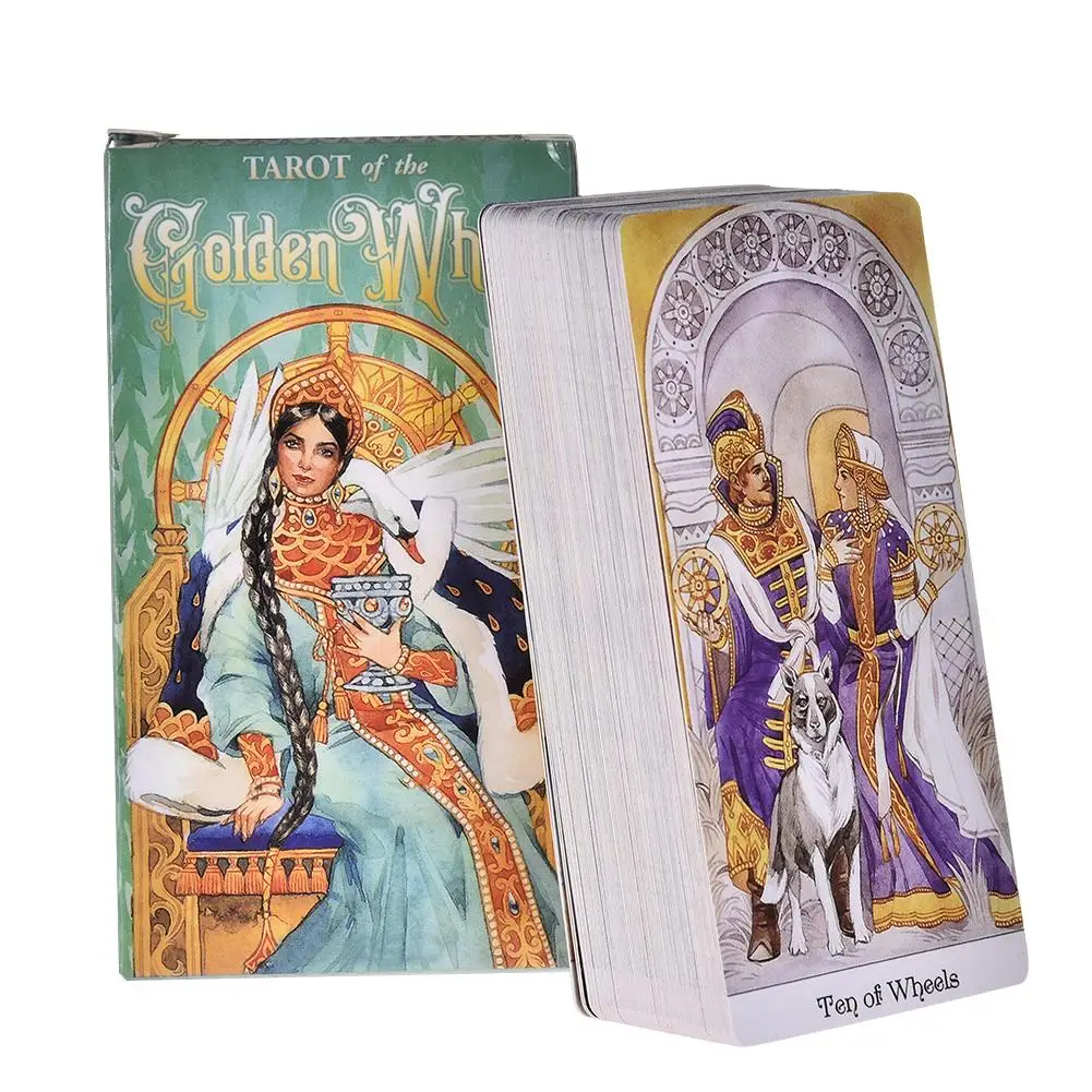 English Tarot Cards 78PCS/Set The Golden Wheel Table Game Cards With Full English PDF Guidebook Divination Oracle Card Wholesale
English Tarot Cards 78PCS/Set The Golden Wheel Table Game Cards With Full English PDF Guidebook Divination Oracle Card Wholesale