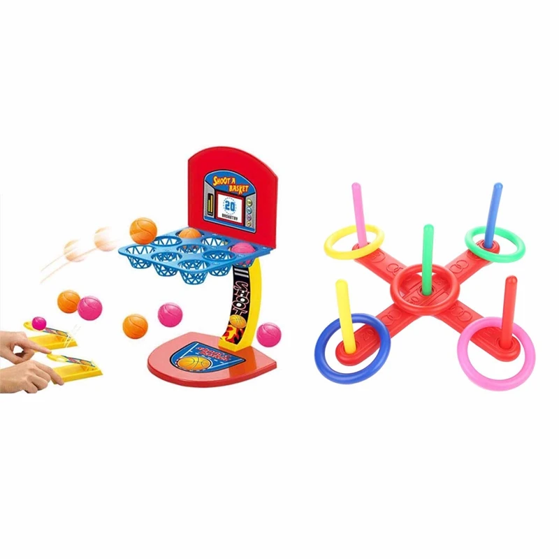 1 Set Ring Toss Game Quoits Hoopla Set Quoits Pegs Rope Target Kids Garden Party & 1 Set Kid'S Desktop Game Mini Shooting Basket
1 Set Ring Toss Game Quoits Hoopla Set Quoits Pegs Rope Target Kids Garden Party & 1 Set Kid'S Desktop Game Mini Shooting Basket