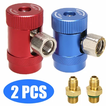Universal 2pcs R1234yf Quick Coupler Connector Adapter Air Conditioning Refrigerant Systems And Fluoride Accessories Tool 
Universal 2pcs R1234yf Quick Coupler Connector Adapter Air Conditioning Refrigerant Systems And Fluoride Accessories Tool