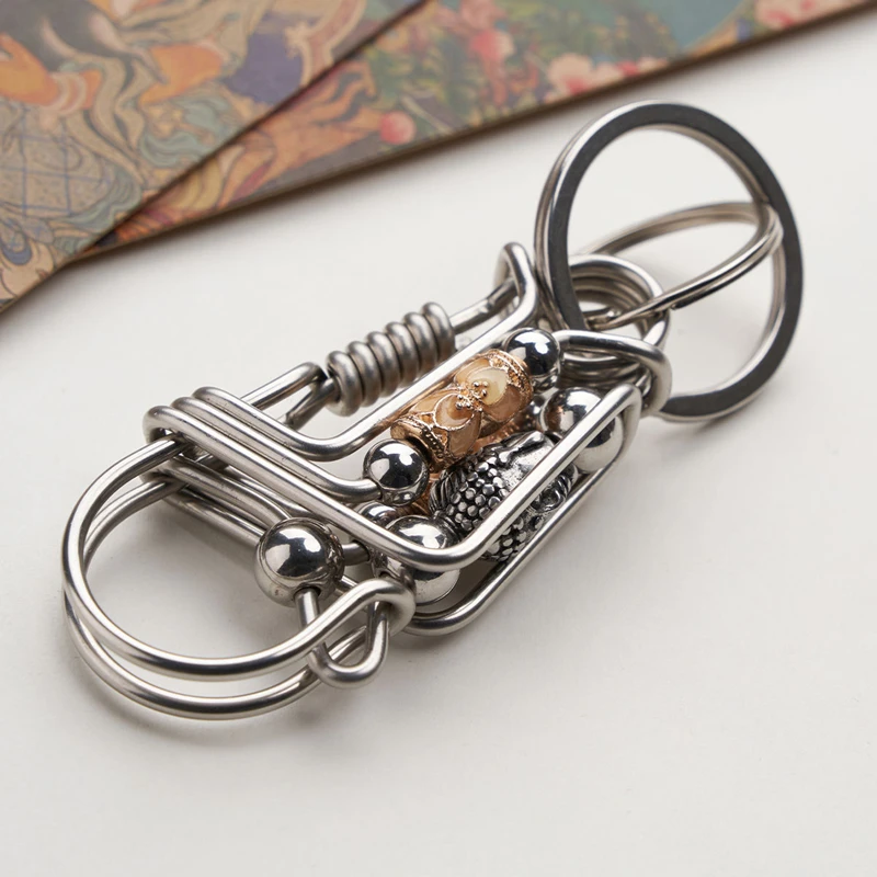 Handicraft Keychain Retro Stainless Steel Buddha Statue Car Keyring Creative Men Women Trinket Gift Home Decoration Pendant
Handicraft Keychain Retro Stainless Steel Buddha Statue Car Keyring Creative Men Women Trinket Gift Home Decoration Pendant