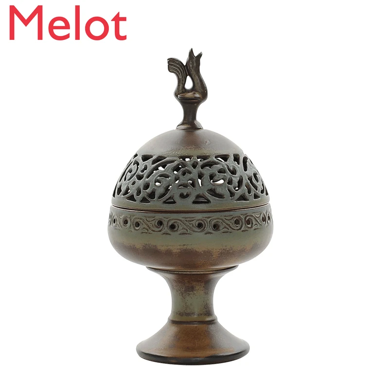 

Ceramic Antique Incense Burner Household Indoor Incense Incense Burner Zen Incense Sandalwood Agarwood Soothing God Boshan