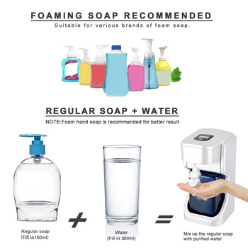 New Automatic Foaming Soap Dispenser Touchless Soap Dispenser with Infrared Motion Sensor 14oz/400ml Volume Control Soap Pump
New Automatic Foaming Soap Dispenser Touchless Soap Dispenser with Infrared Motion Sensor 14oz/400ml Volume Control Soap Pump