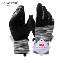 Zimowe narciarskie ciepłe rękawice męskie z ekranem dotykowym damskie Thinsulate Plus aksamitne nowe sportowe damskie rękawiczki jeździeckie(China)