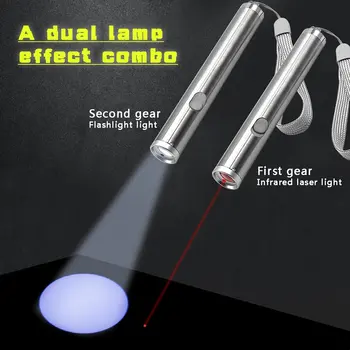 2 in 1 Multi Function Funny Cat Chaser Toys Mini Flashlight Laser LED Pen Light Cat Light Pointers Funny Pet Toys
2 in 1 Multi Function Funny Cat Chaser Toys Mini Flashlight Laser LED Pen Light Cat Light Pointers Funny Pet Toys