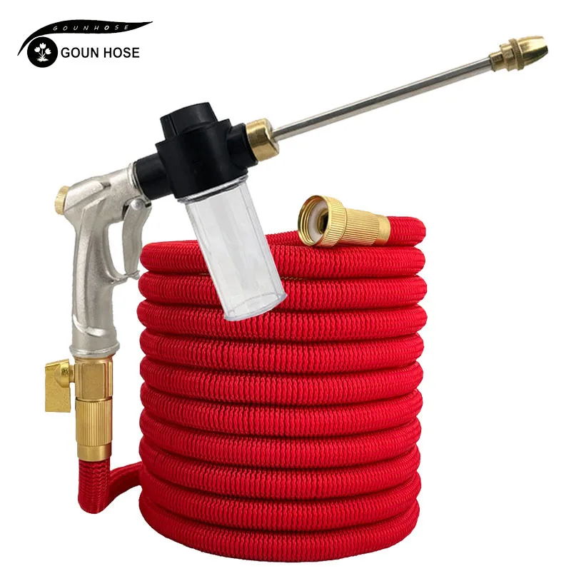 Expandable Magic Watering Hose Pipe High-Pressure Car Washer Foam Pot Tools Adjustable Water Gun Flexible Home Garden Cleaning 
Expandable Magic Watering Hose Pipe High-Pressure Car Washer Foam Pot Tools Adjustable Water Gun Flexible Home Garden Cleaning