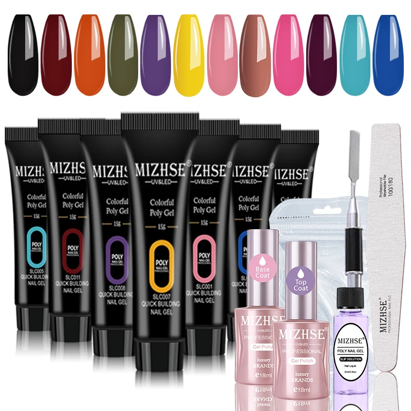 MIZHSE Poly Gel Set Colorful 15ml Nail Quick Extension UV LED Hard Gel Acrylic Builder Gel For Manicure Finger Extension Brush
MIZHSE Poly Gel Set Colorful 15ml Nail Quick Extension UV LED Hard Gel Acrylic Builder Gel For Manicure Finger Extension Brush