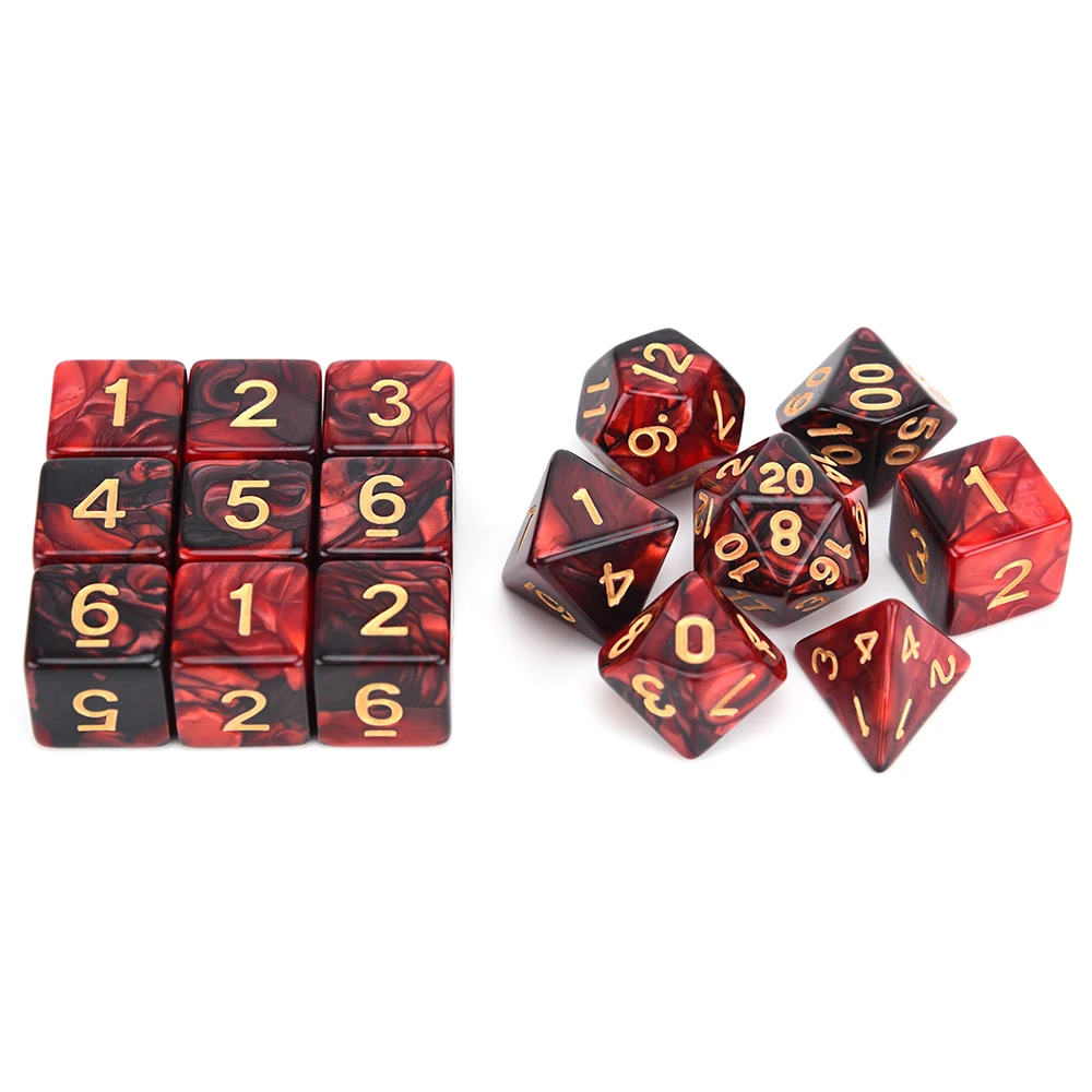 16 Pieces Dice Marble Polyhedral Dice Set for Tabletop Games DnD RPG D4 D6 D8 D10 D% D12 D20
16 Pieces Dice Marble Polyhedral Dice Set for Tabletop Games DnD RPG D4 D6 D8 D10 D% D12 D20