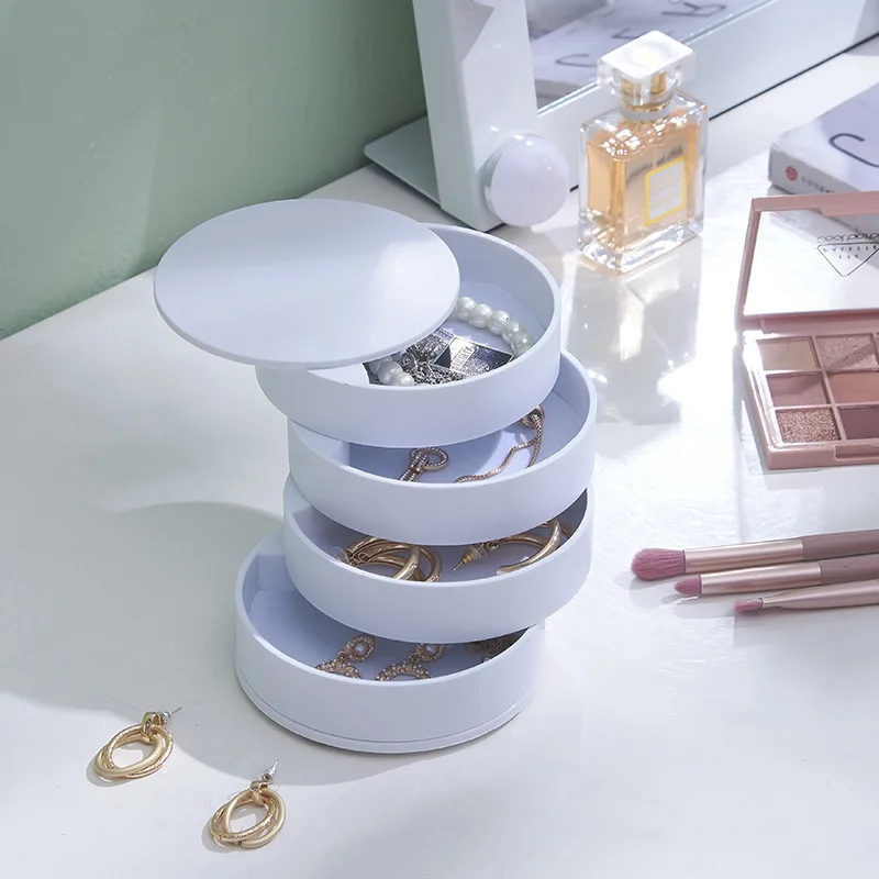 2020 New Design Women Jewelry Storage Box 4-Layer Rotatable Jewelry Accessory Storage Tray with Lid Birthday Gift for women
2020 New Design Women Jewelry Storage Box 4-Layer Rotatable Jewelry Accessory Storage Tray with Lid Birthday Gift for women