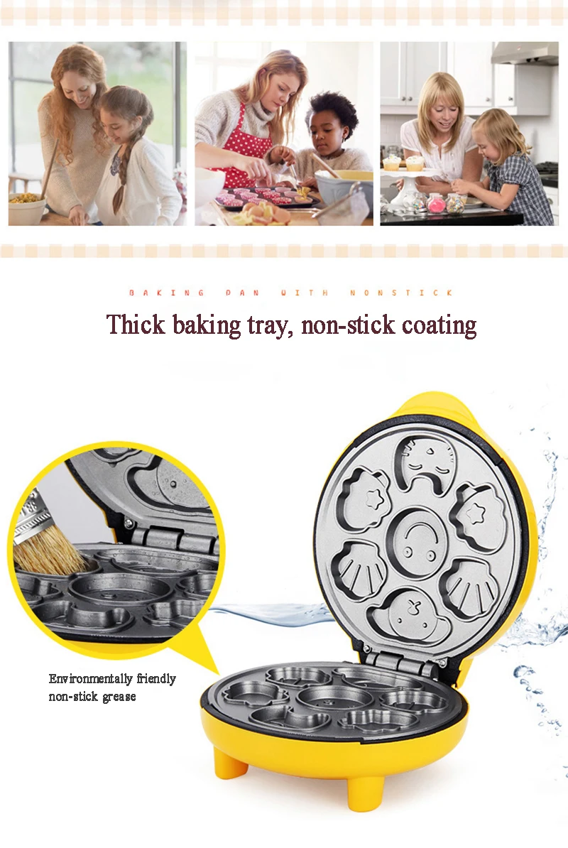 Description Picture 6 of item220V Household Auto Cake Maker Portable Breakfast Machine Pancake Bread Machine Double-sided Baking Brotmaschine Kuchenmaschine