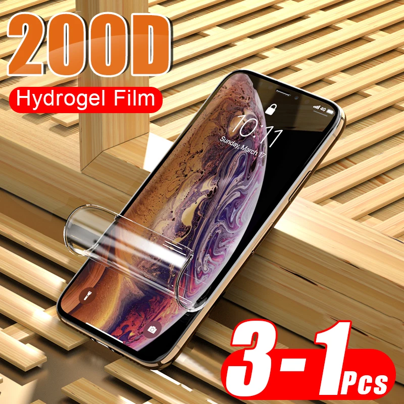 3-1Pcs 200D Full Hydrogel Protective Film For iPhone 11 Pro Max X XR XS Max 6 7 8 6s Plus Screen Protector Soft Film Not Glass
3-1Pcs 200D Full Hydrogel Protective Film For iPhone 11 Pro Max X XR XS Max 6 7 8 6s Plus Screen Protector Soft Film Not Glass