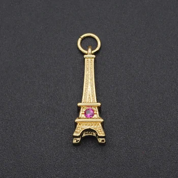 5pcs/lot 21x7mm 100% CZ Zircon DIY Jewelry Eiffel Tower Charm Pendant Wholesale Jewellwery Finding Supplies Top Quality
5pcs/lot 21x7mm 100% CZ Zircon DIY Jewelry Eiffel Tower Charm Pendant Wholesale Jewellwery Finding Supplies Top Quality