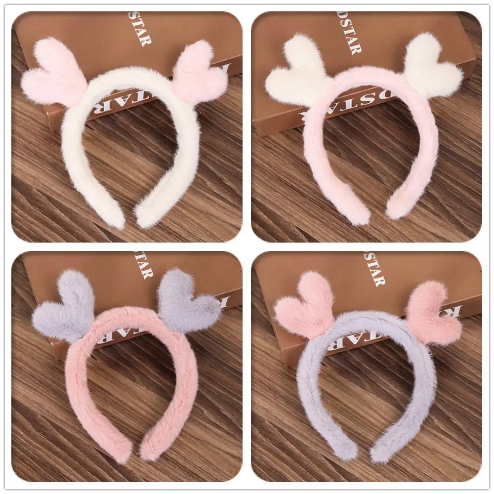 

Boutique 12pcs Fashion Cute Fur Antlers Hairbands Reindeer Animal Ears Hair Sticks Xmas Party Headwear Princess Hair Accessories