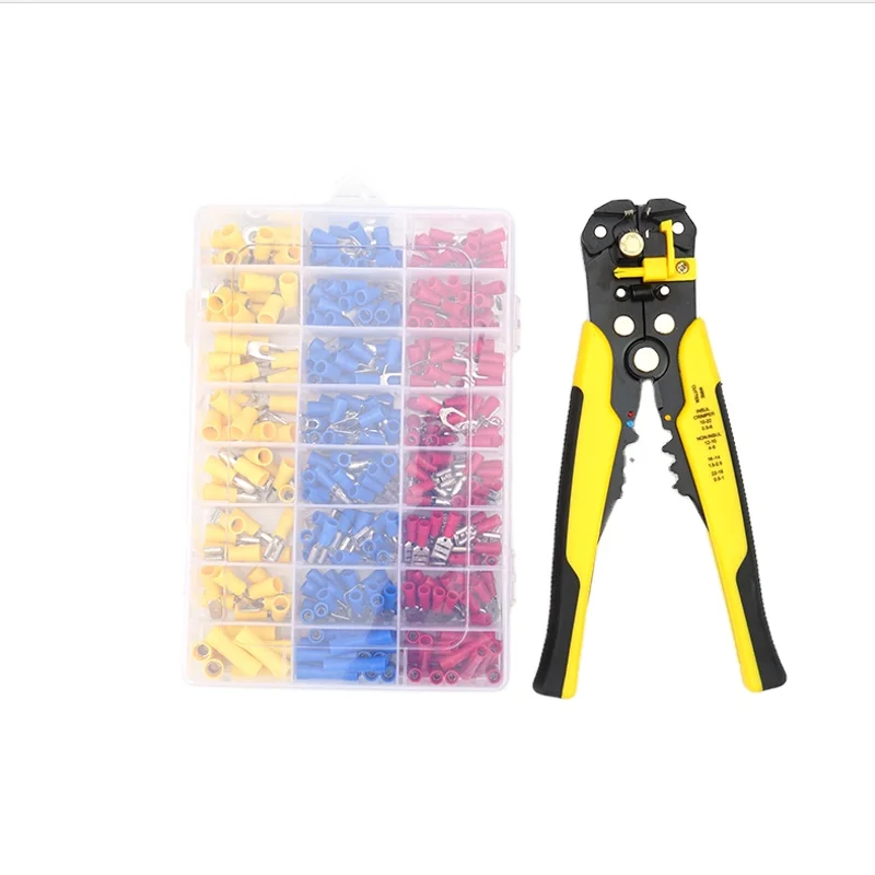 Automatic Multifunction 400pcs pre-insulated plug kit Wire Stripper Crimping Pliers Connect Terminal Tool Set
Automatic Multifunction 400pcs pre-insulated plug kit Wire Stripper Crimping Pliers Connect Terminal Tool Set