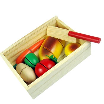 Wooden Food Kitchen Play Educational Pretend Play Toys in A Crate
Wooden Food Kitchen Play Educational Pretend Play Toys in A Crate