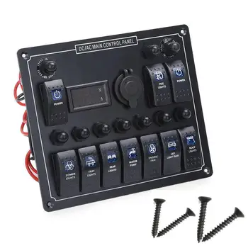 10 Gangs Car Boat Marine Rocker Switch Panel circuit breaker protectorWATERPROOF Switch Current Voltmeter12V-24V for CAMPER RV
10 Gangs Car Boat Marine Rocker Switch Panel circuit breaker protectorWATERPROOF Switch Current Voltmeter12V-24V for CAMPER RV