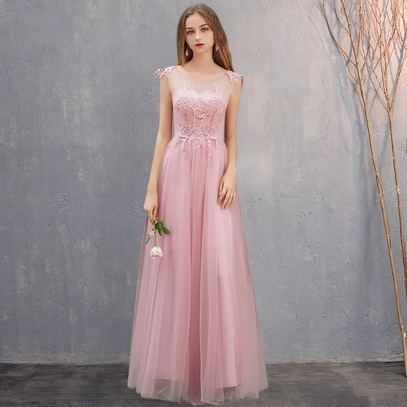 New Bridesmaid Robes Dresses Long abendkleider Appliques Tulle Sleeveless Ladies Elegant Prom Party Gown For Graduation Vestido
New Bridesmaid Robes Dresses Long abendkleider Appliques Tulle Sleeveless Ladies Elegant Prom Party Gown For Graduation Vestido