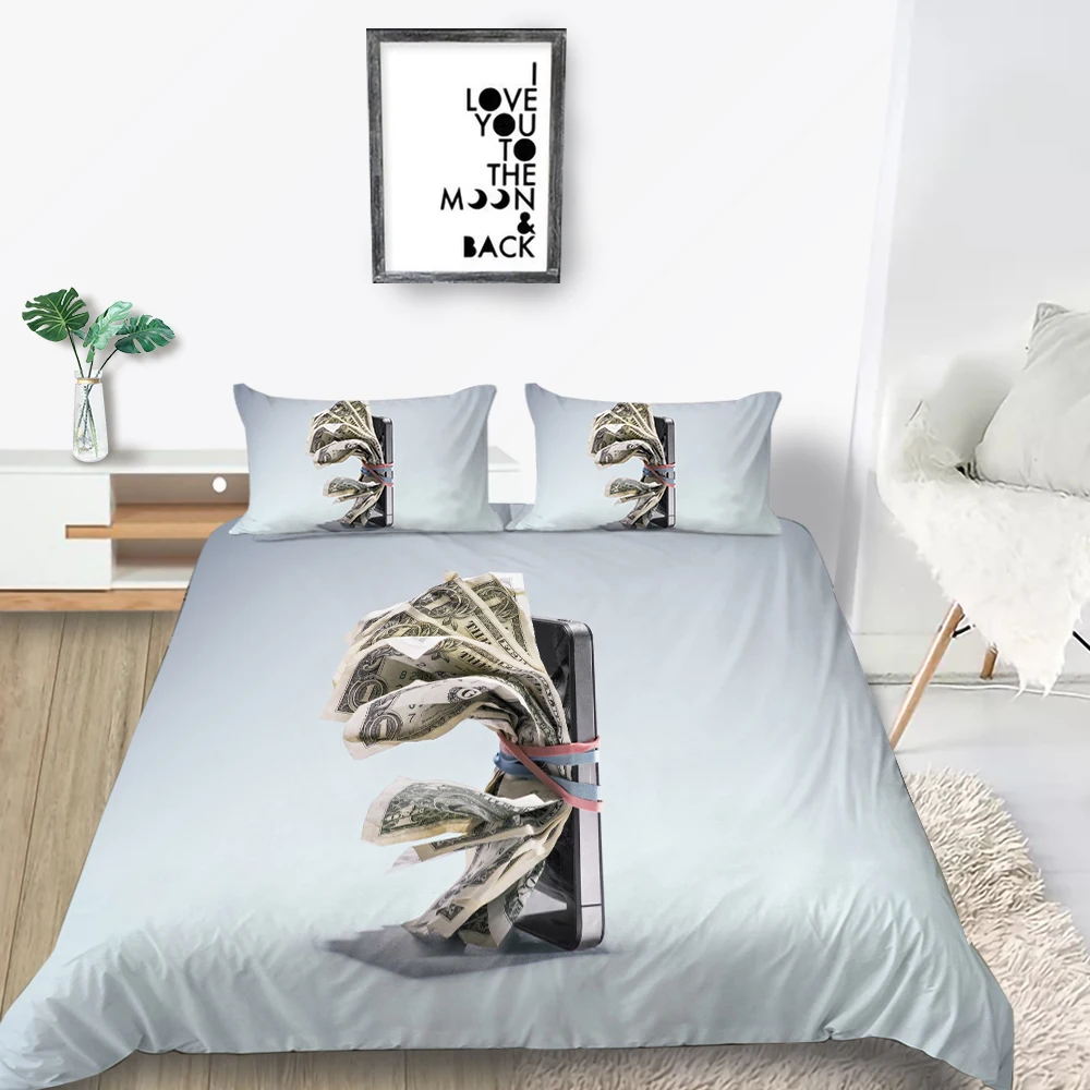 Money Bedding Set 3D Cell Phone Soft Creative Duvet Cover High End King Queen Twin Full Single Double Unique Design Bed Set
Money Bedding Set 3D Cell Phone Soft Creative Duvet Cover High End King Queen Twin Full Single Double Unique Design Bed Set